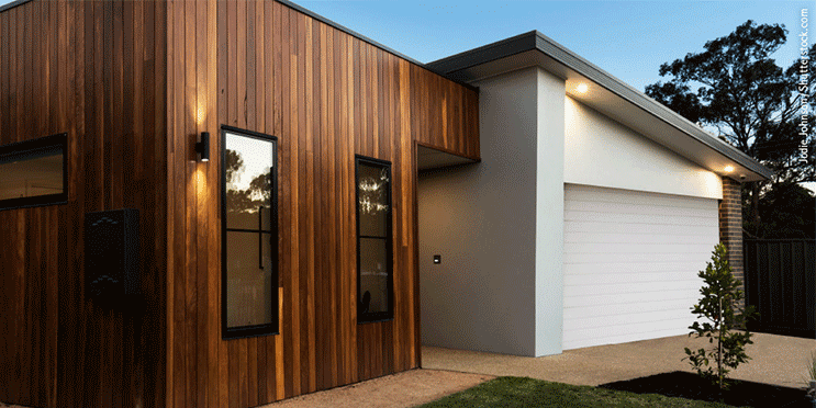 Natürliche Holzfassade