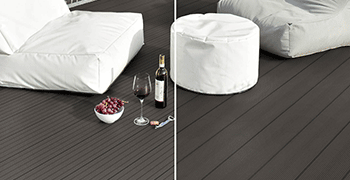 Terrassendielen-Oberflächen